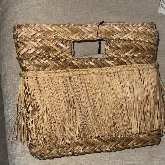 ASOS Straw Fringe Clutch - Picture 2 of 5